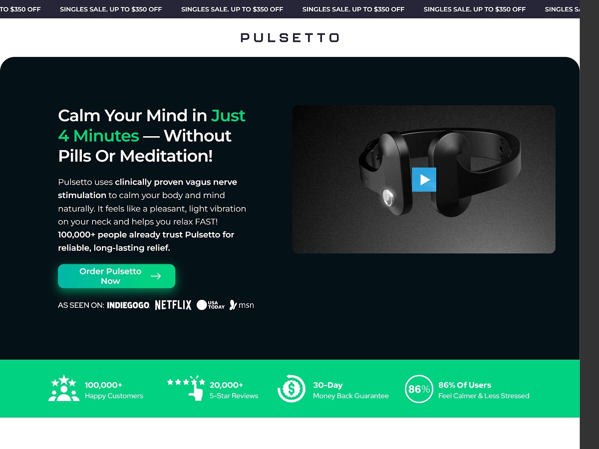 **HOT** Pulsetto Fit - Calm Your Mind {+DTC} [US, DE, CA, AU, UK, FR, IL, +163 More]