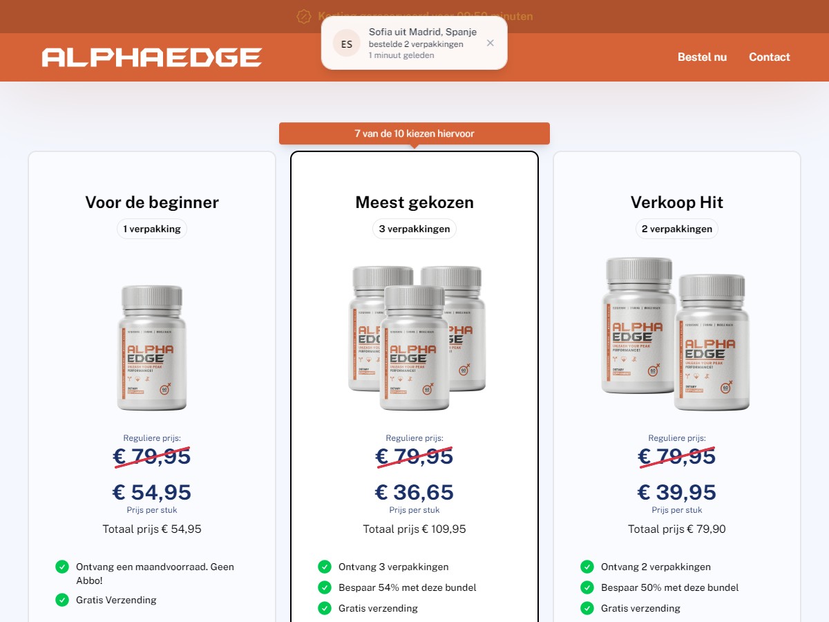 Alpha Edge Capsules ~ Dutch - DTC [BE]