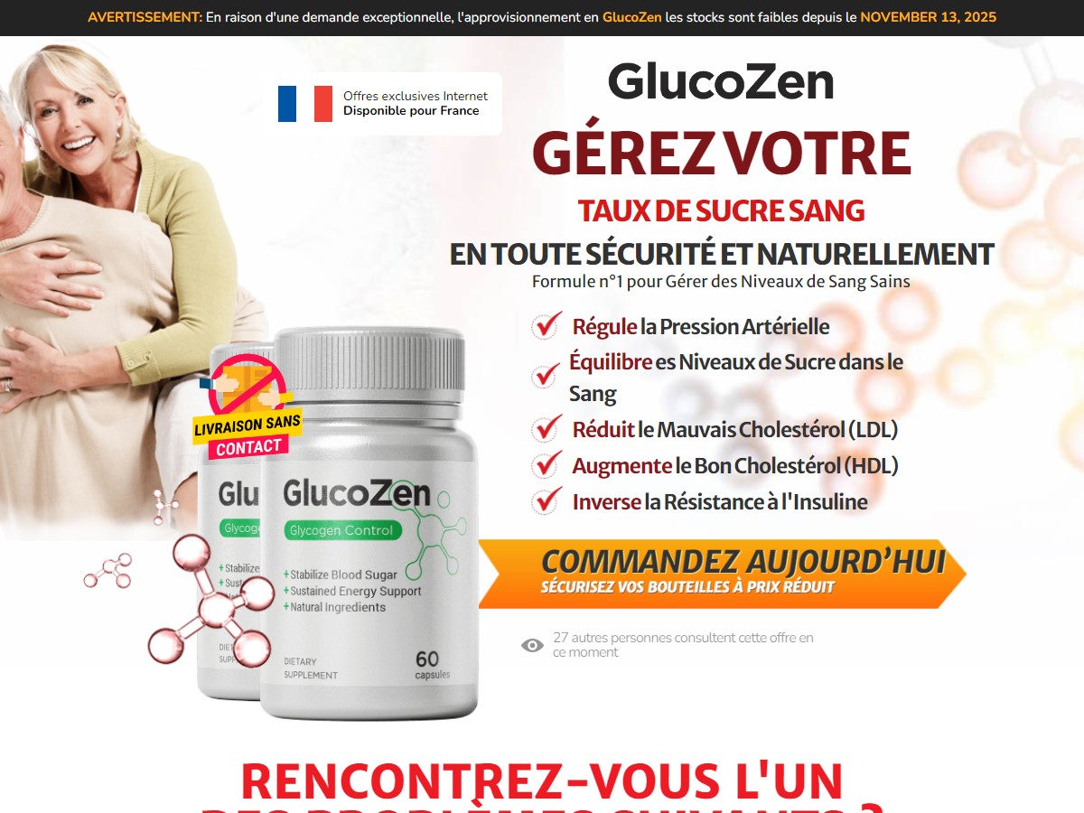 GlucoZen ~ Blood Sugar Management - Low CTC - French [FR, BE]