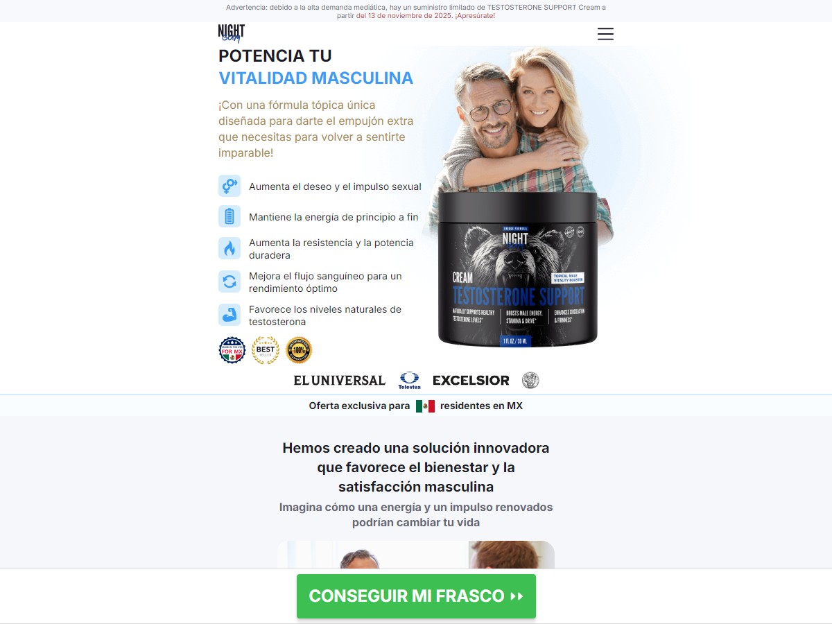 NightGum Testosterone Support Cream ~ Low CTC [MX]