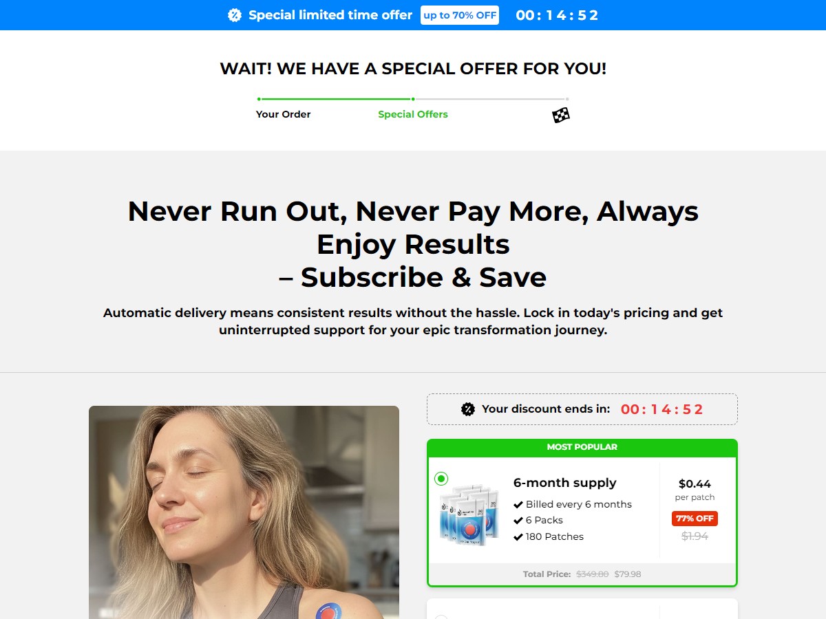 **HOT** Purisaki Berberine Patches - Subscription {+Advertorial, DTC, Multi-Lang} (Event Tracking) [US, DE, CA, AU, UK, FR, IL, +45 More]