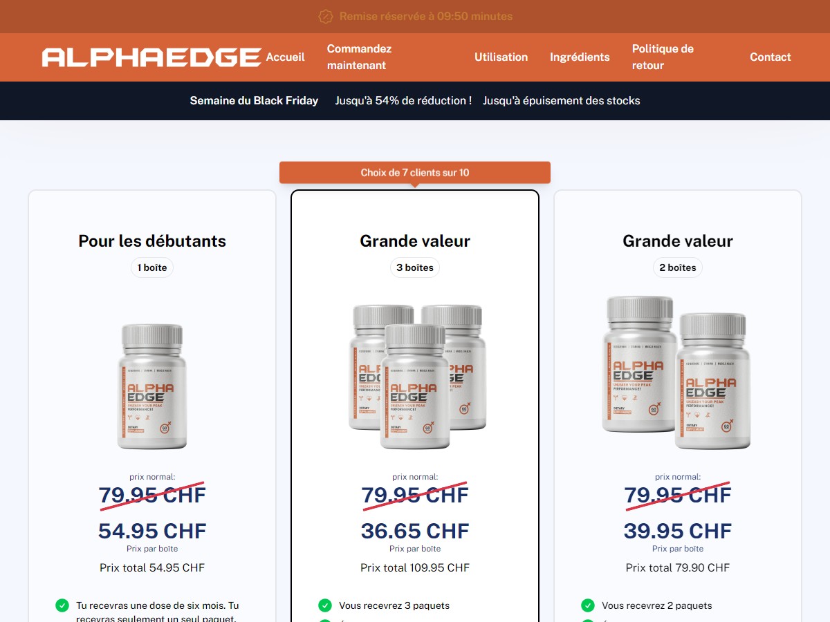 Alpha Edge Capsules ~ French - DTC [CH]