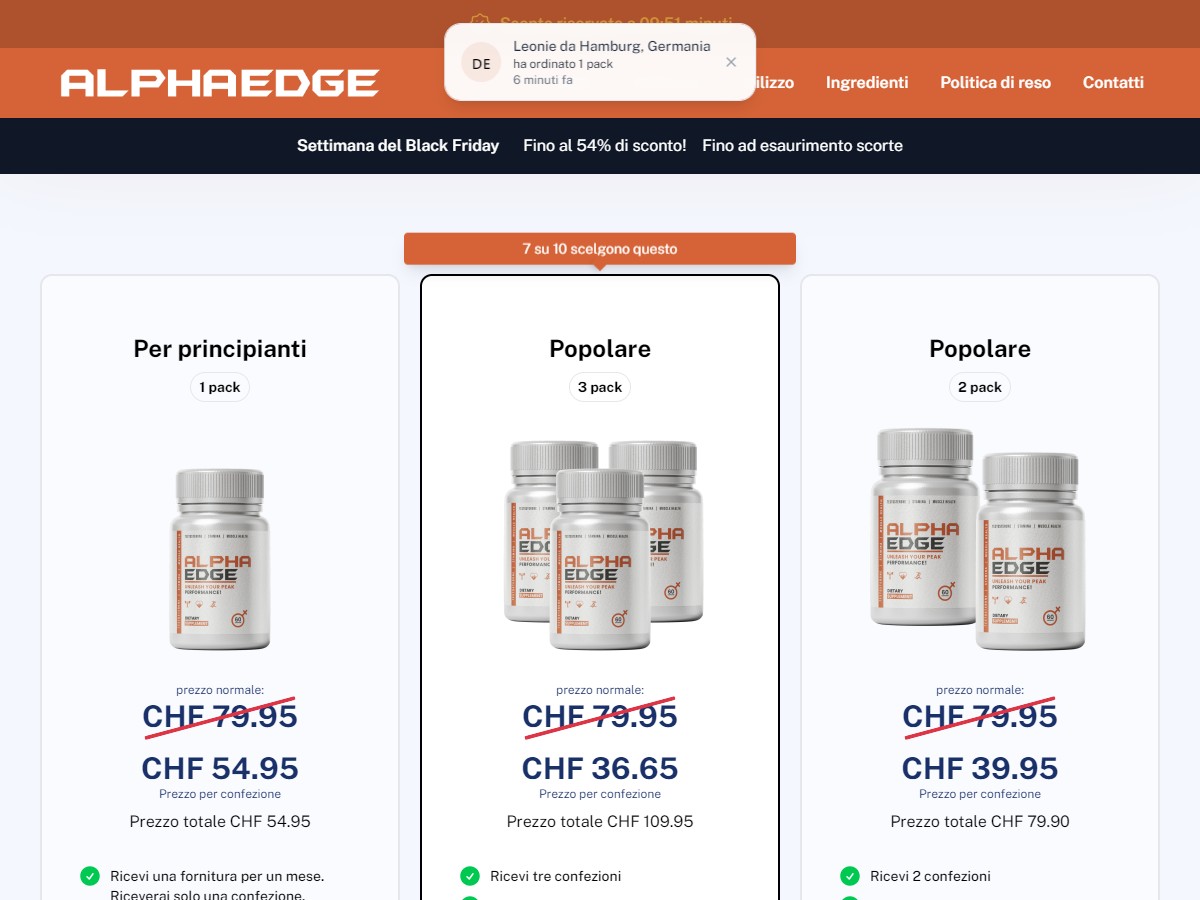 Alpha Edge Capsules ~ Italian - DTC [CH]