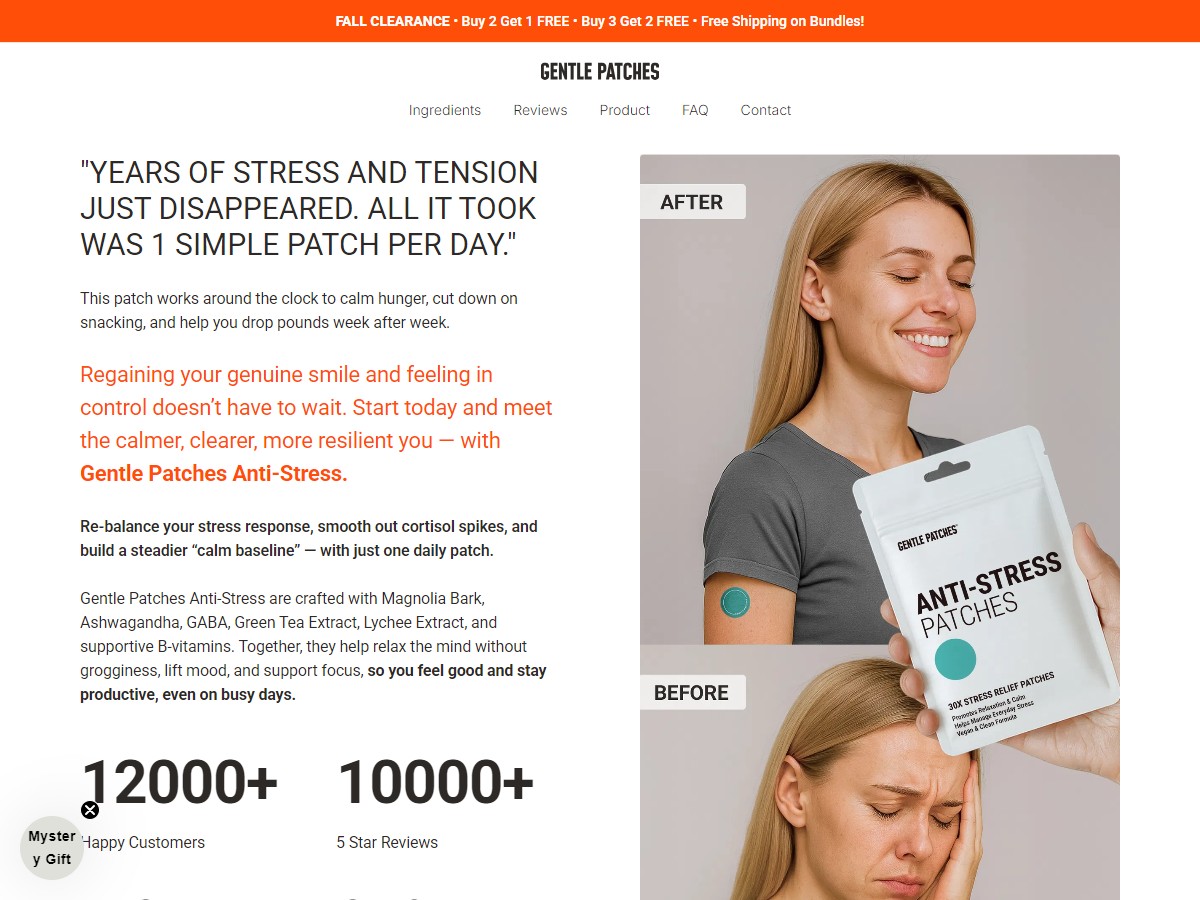 Anti-Stress Patches - Gentle Support for Calm & Relaxation ~ No Paid Search - No SEO [US, DE, CA, AU, UK]