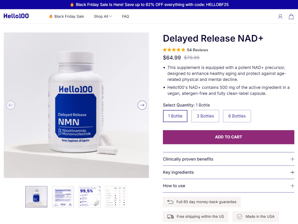 Hello100 NMN ~ No Paid Search - No SEO [US, DE, CA, AU]