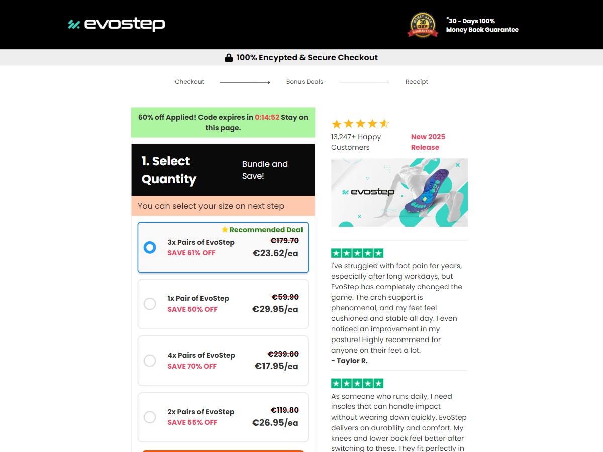 EvoStep Insoles ~ CTC €29,95 [IE]