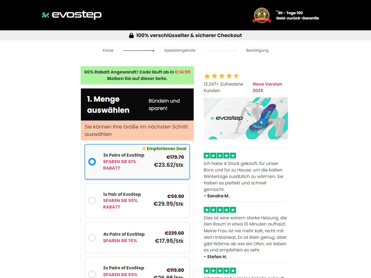 EvoStep Insoles ~ CTC €29,95 [DE, AT]