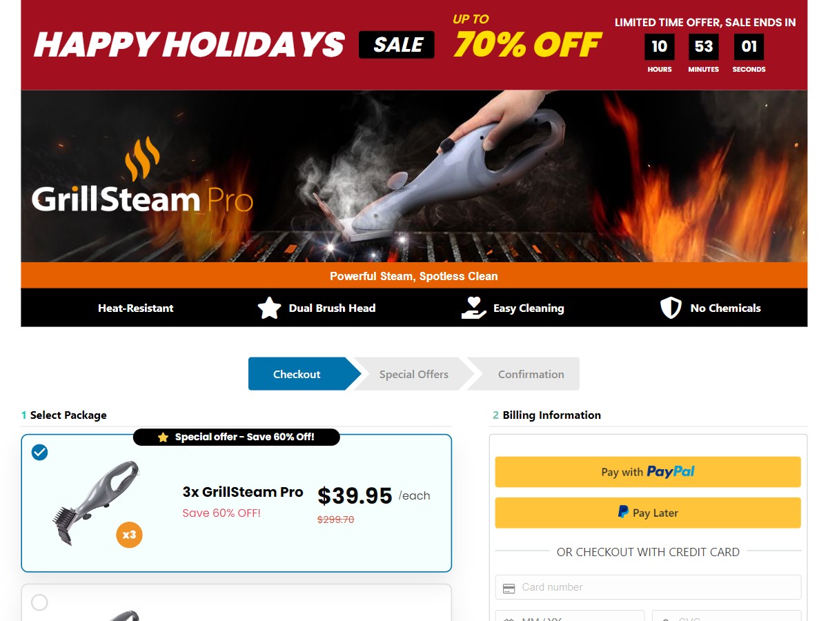 GrillSteam Pro ~ CTC $49.95 [US]