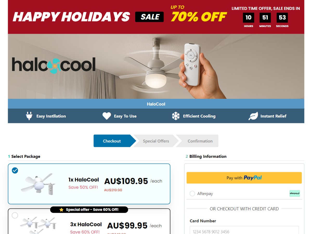 HaloCool ~ CTC A$109.95 [AU]