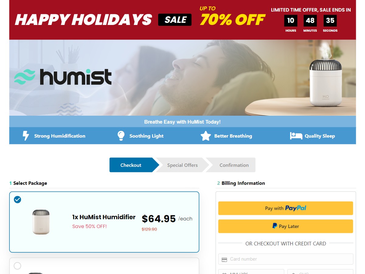 HuMist ~ CTC $64.95 [US]