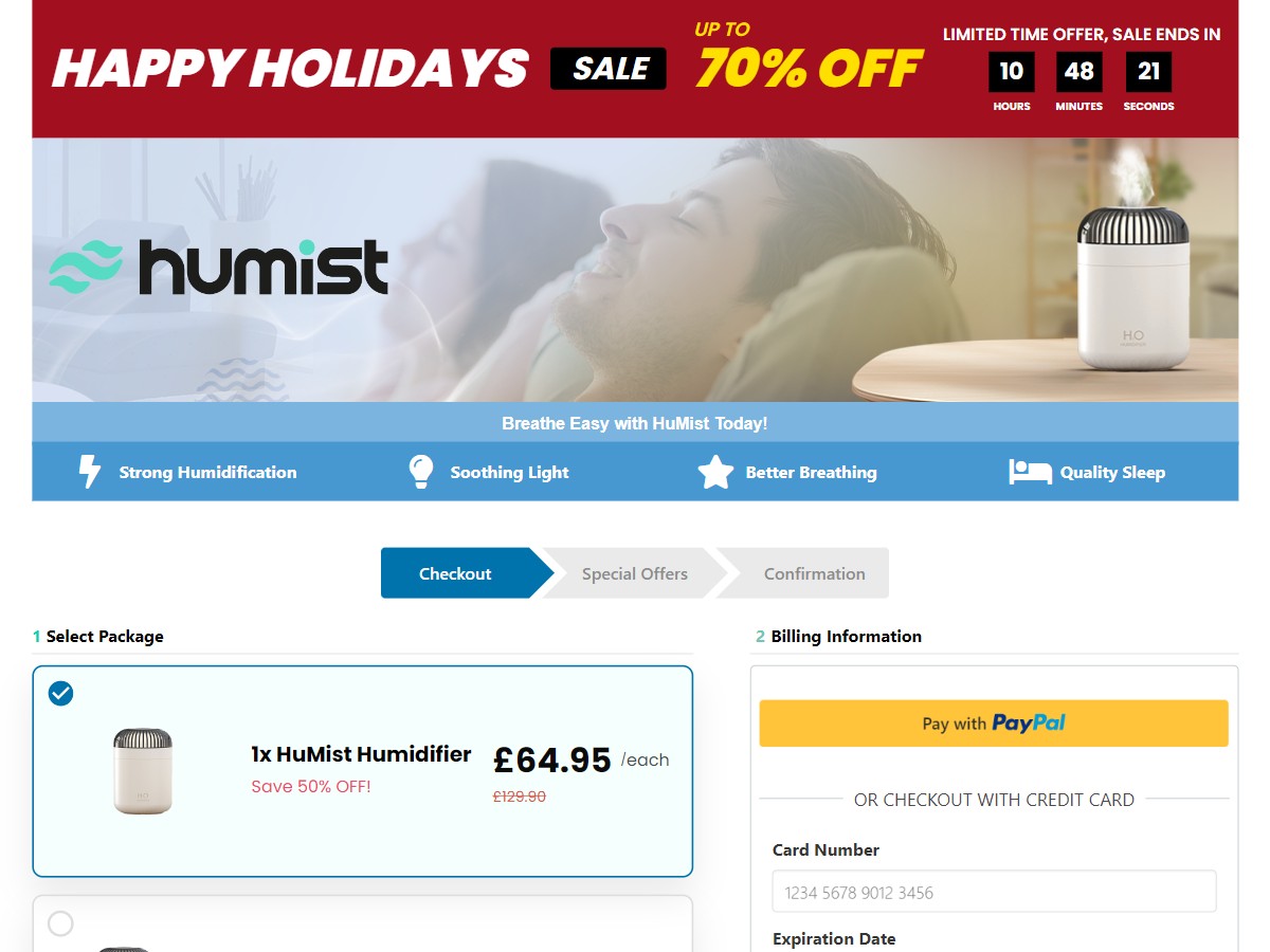 HuMist ~ CTC £ 64.95 [UK]