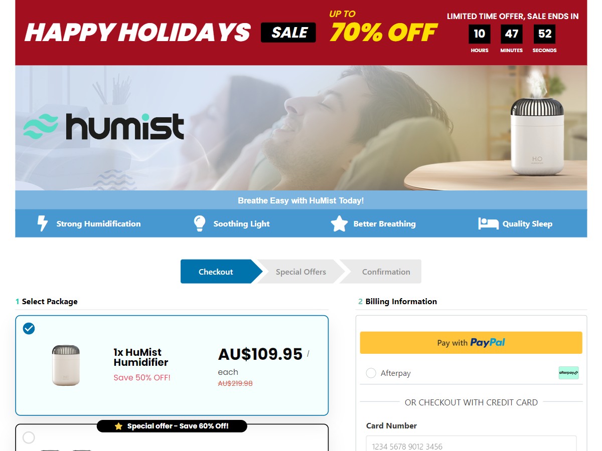 HuMist ~ CTC A$109.95 [AU]