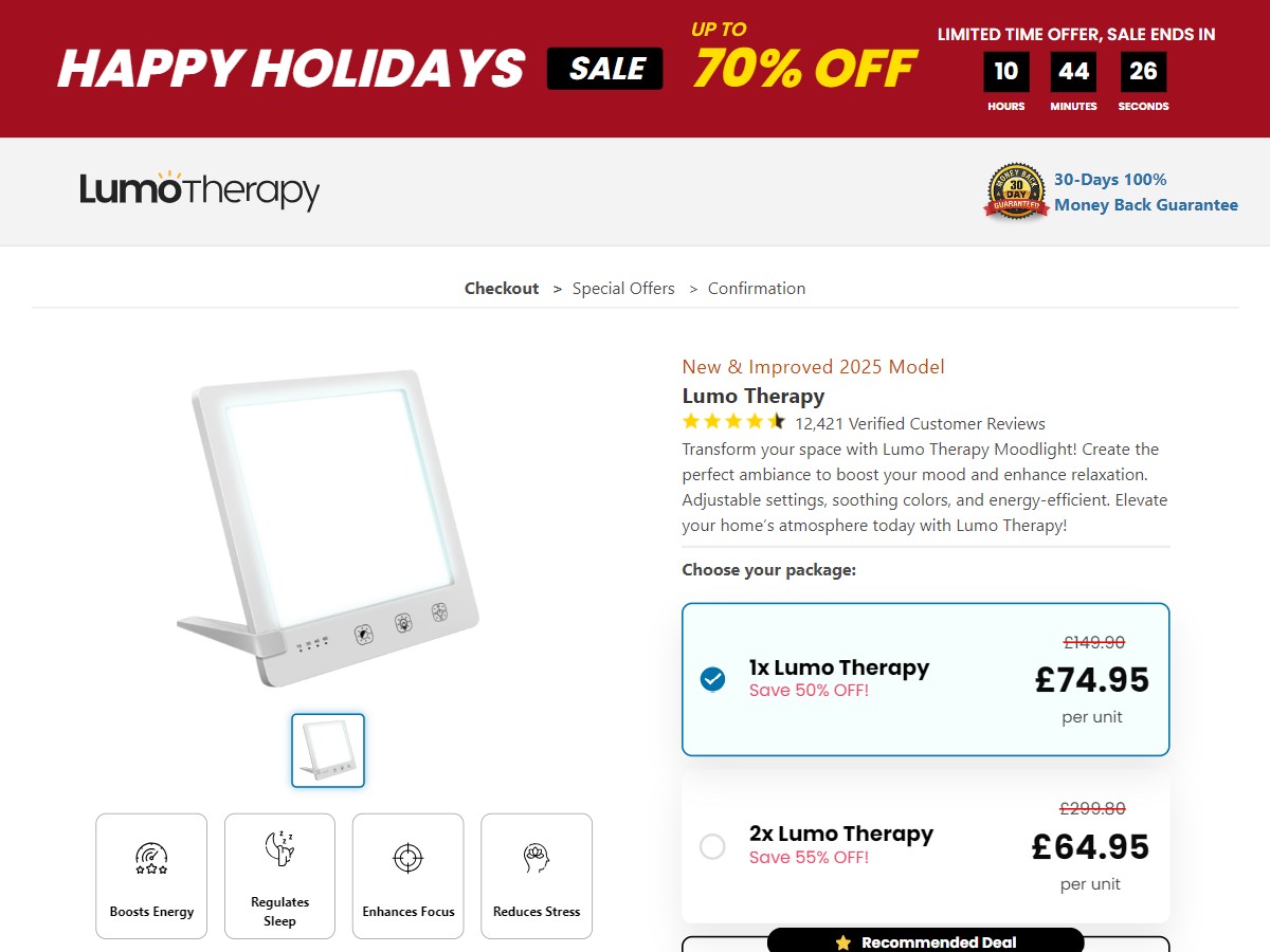 Lumo Therapy ~ CTC £74.95 [UK]