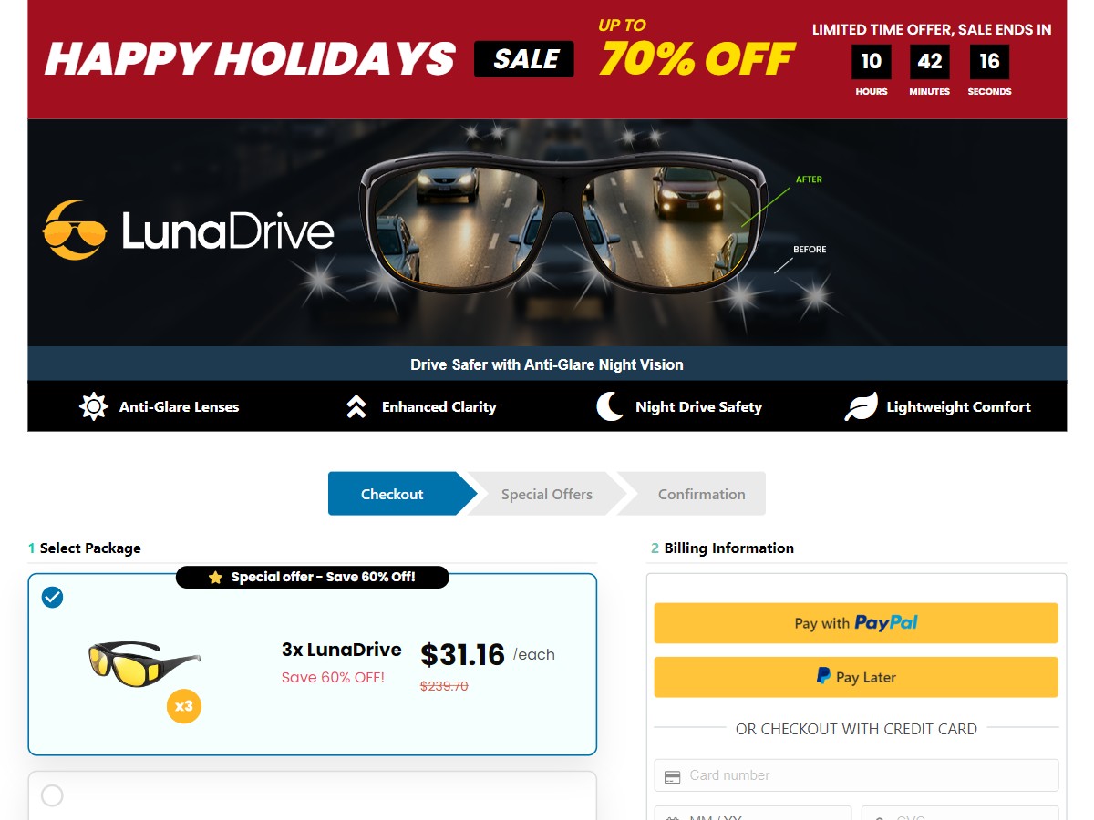 LunaDrive Glasses ~ CTC $39.95 [US]