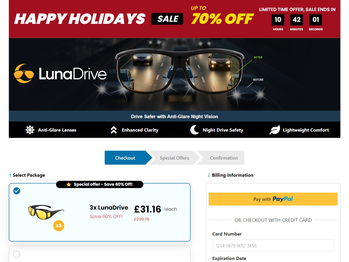 LunaDrive Glasses ~ CTC £39.95 [UK]