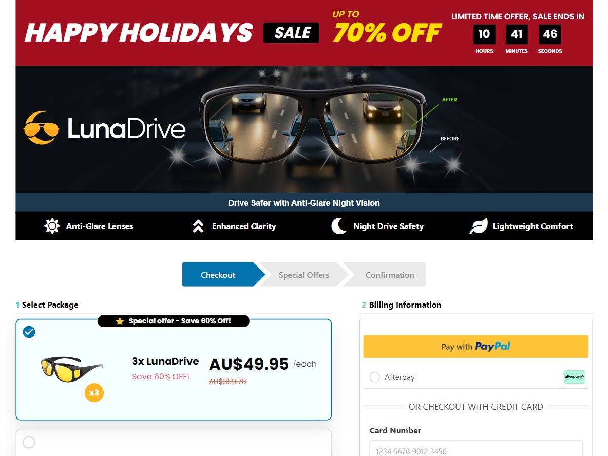 LunaDrive Glasses ~ CTC A$69.95 [AU]