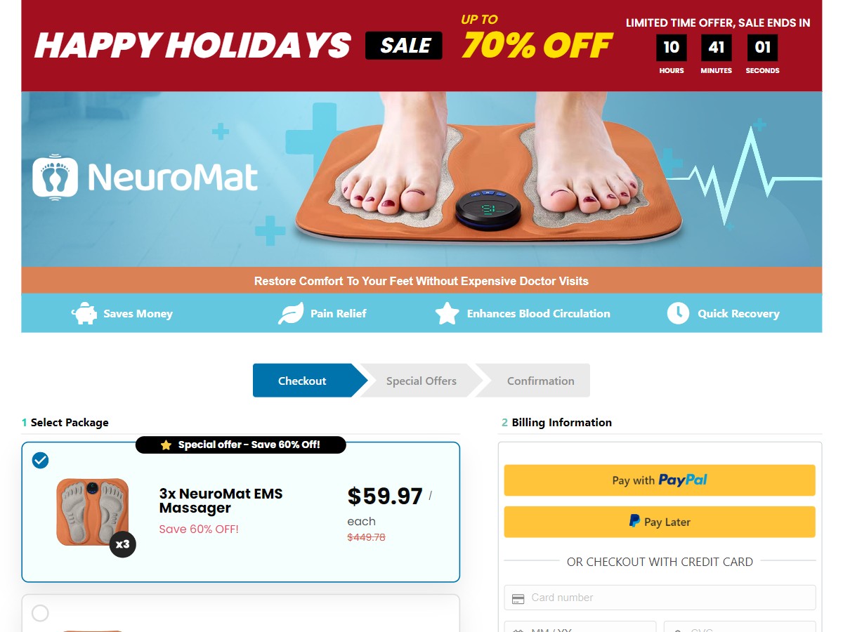 Image of NeuroMat EMS Massager ~ CTC $99.95