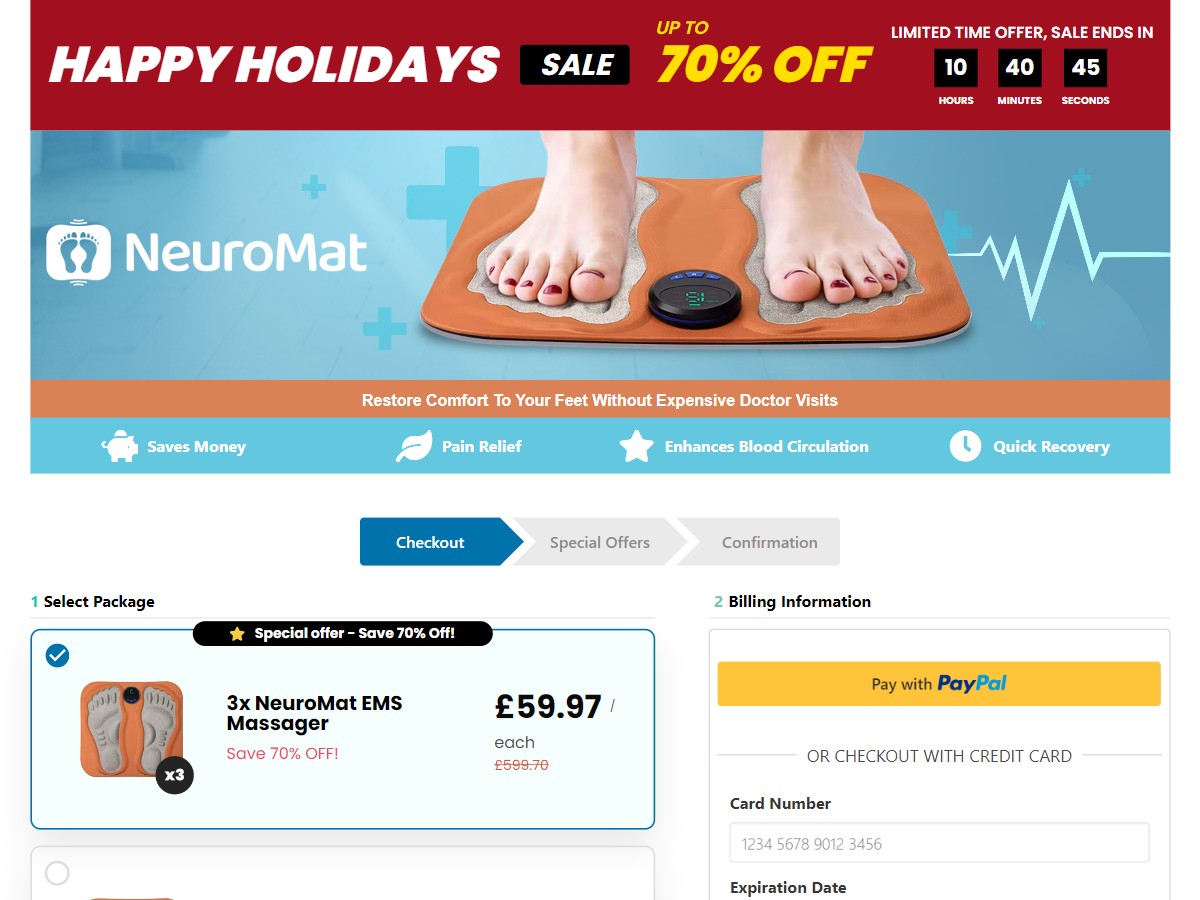 Image of NeuroMat EMS Massager ~ CTC £99.95