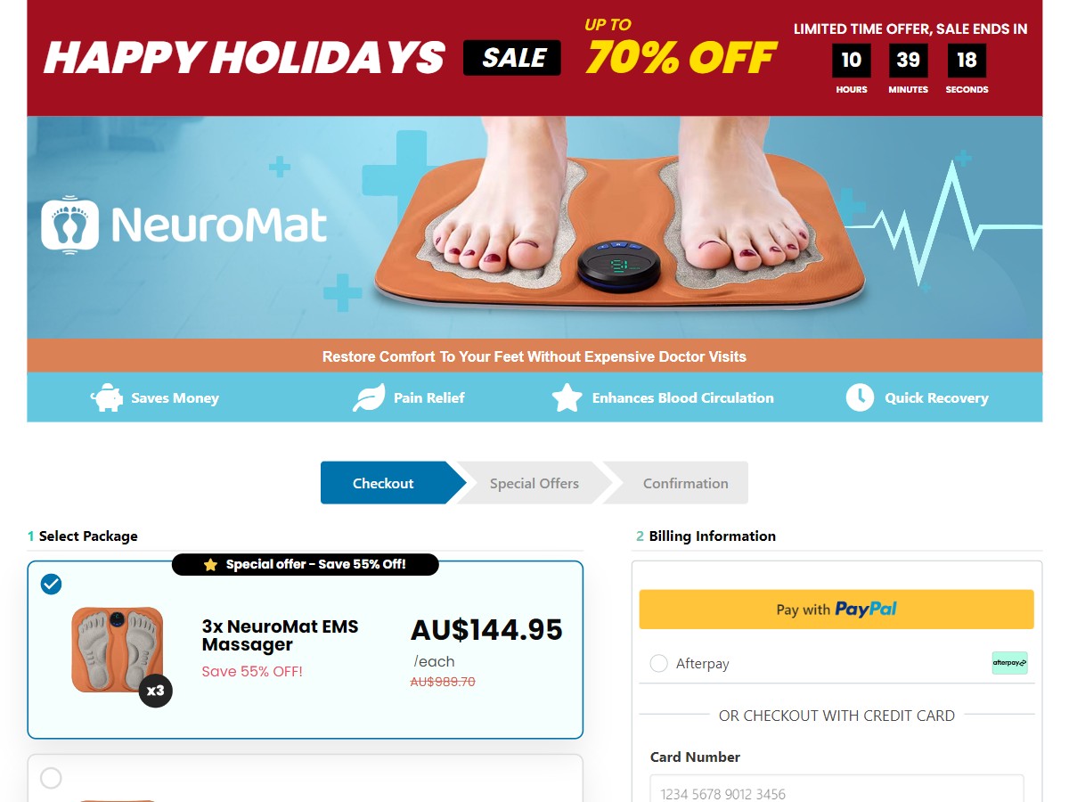 Image of NeuroMat EMS Massager ~ CTC A$164.95