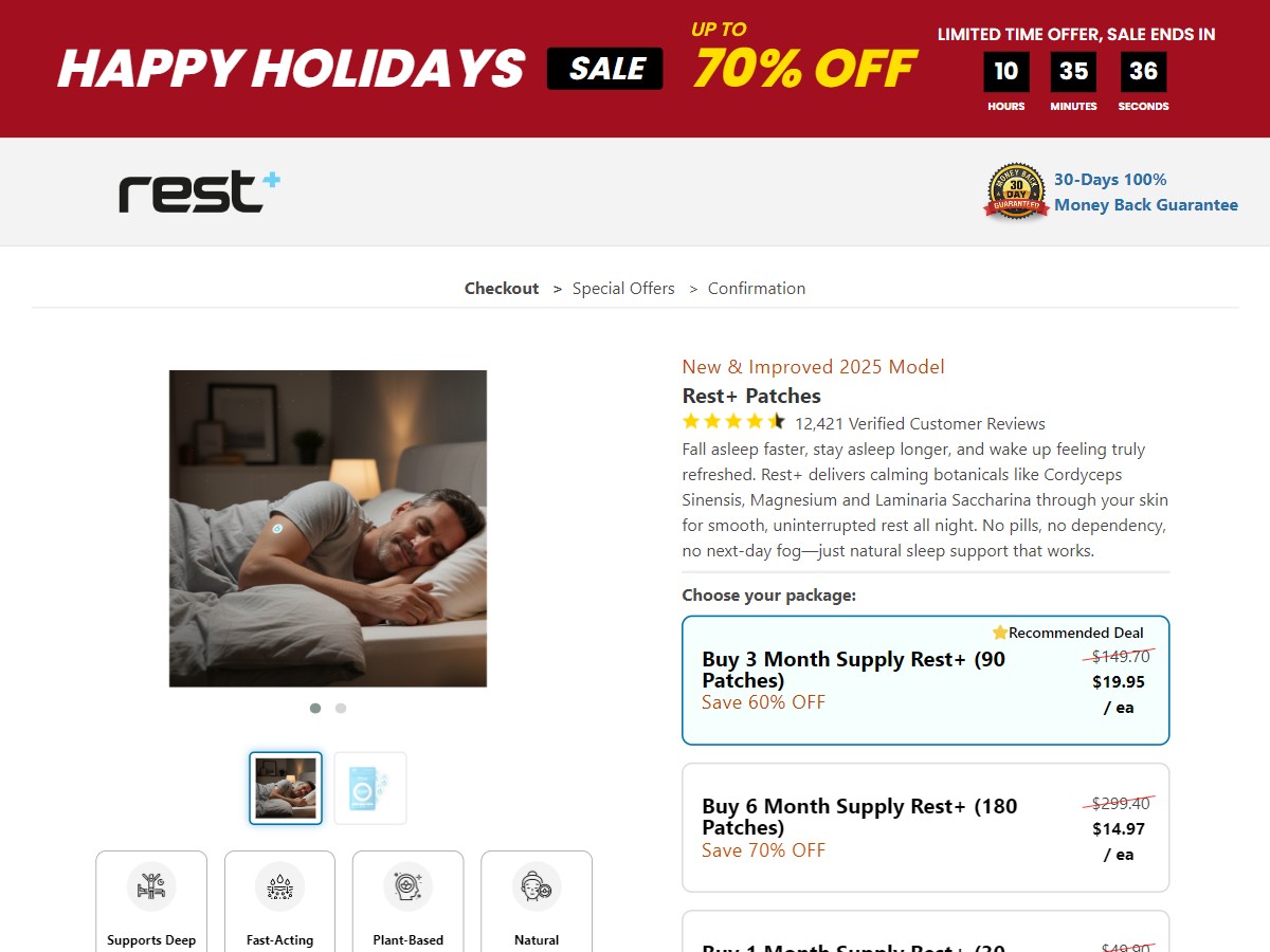 Rest+ Patches ~ CTC $24.95 [US]