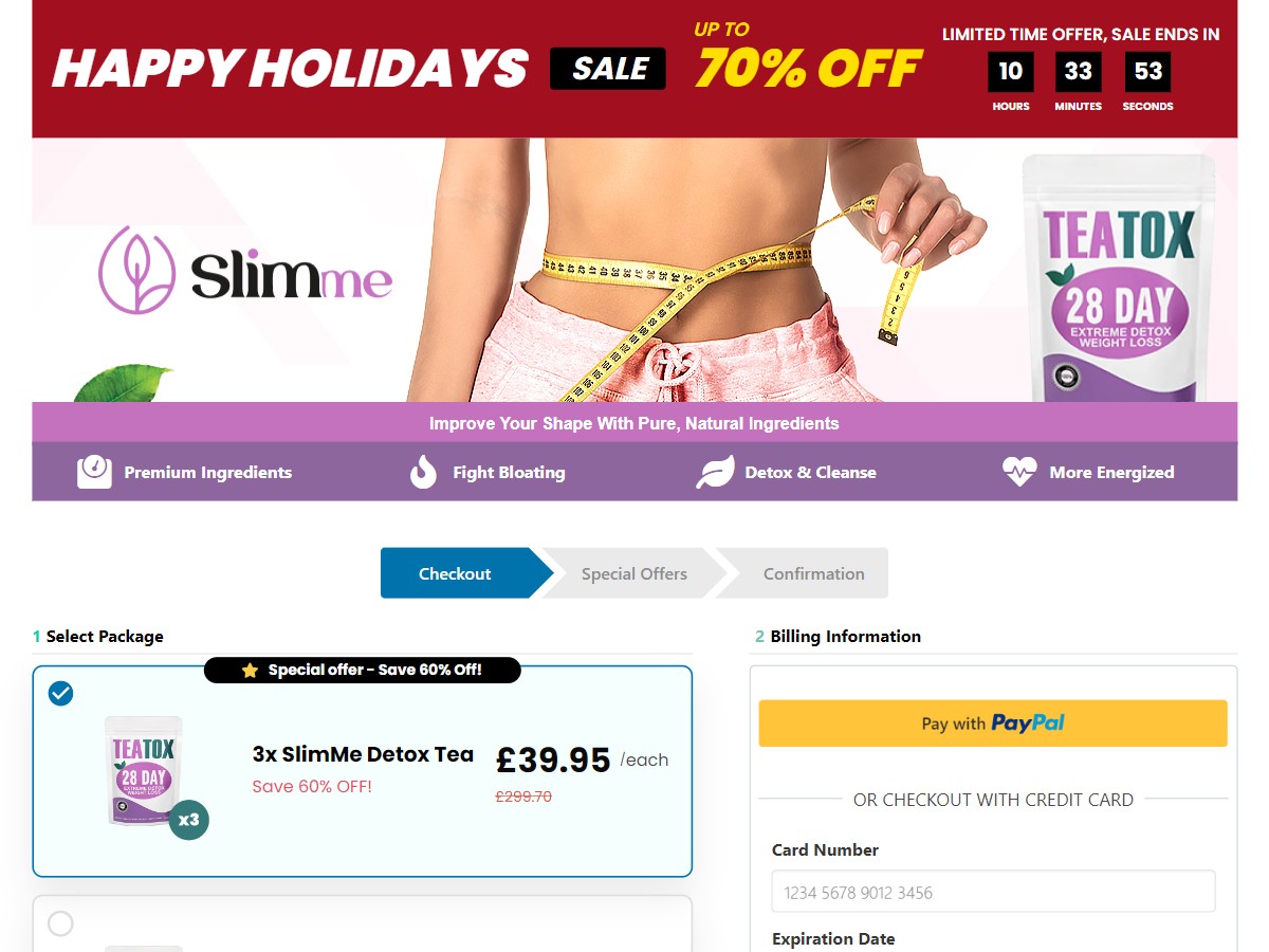 SlimMe Detox Tea ~ CTC £49.95 [UK]
