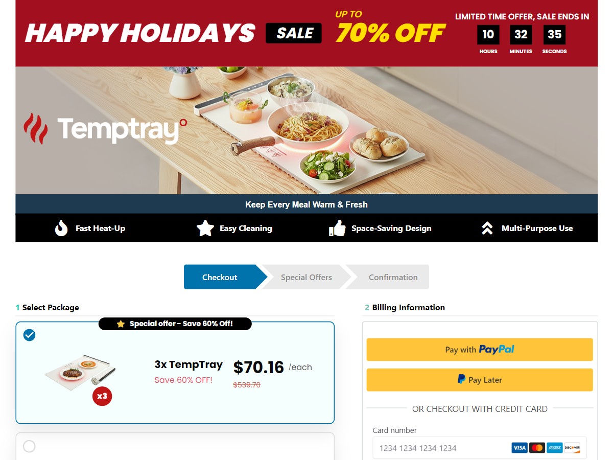 TempTray ~ CTC $89.95 [US]