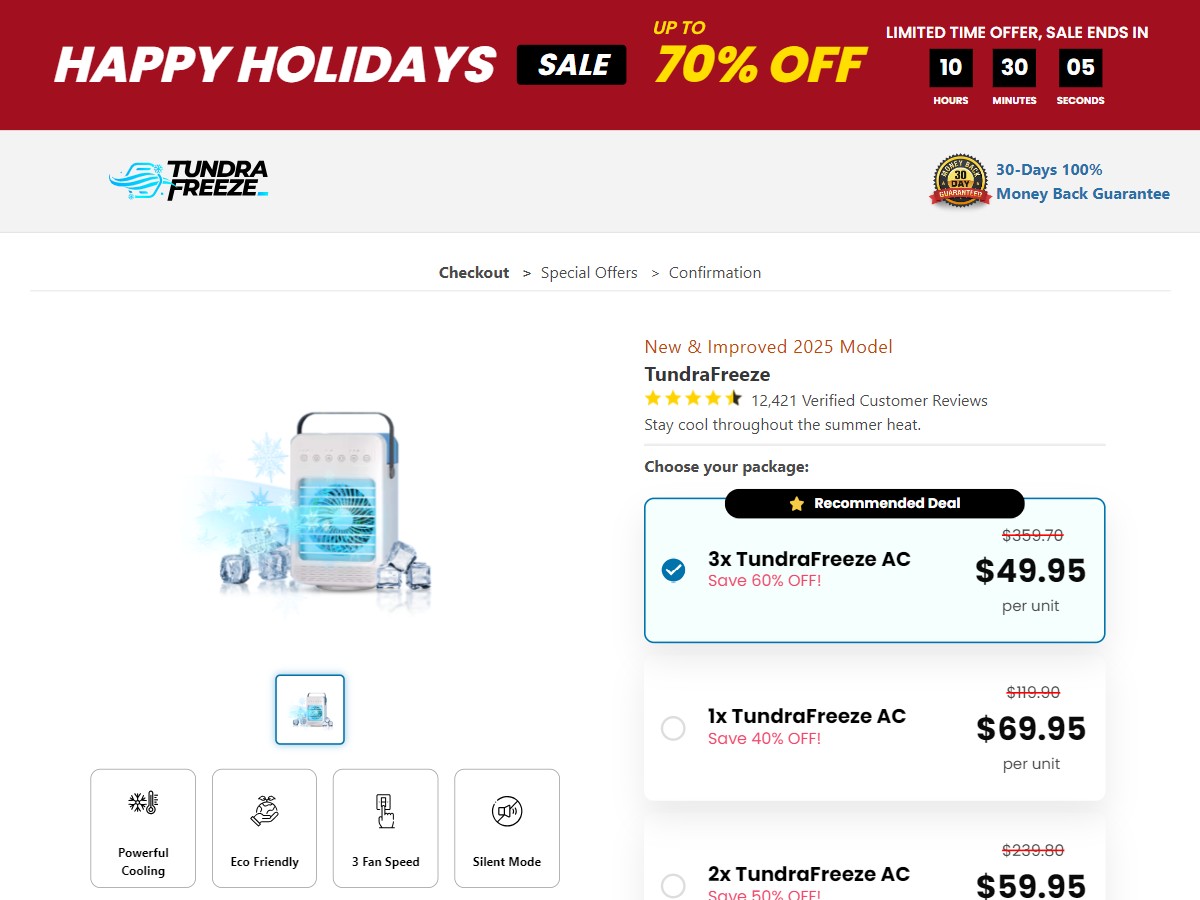 TundraFreeze Portable AC ~ CTC $69.95 [US]