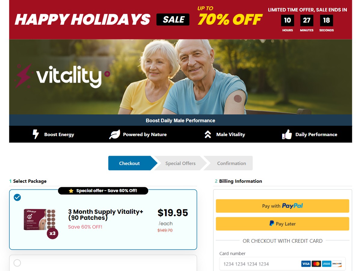 Vitality+ Patches ~ CTC $24.95 [US]