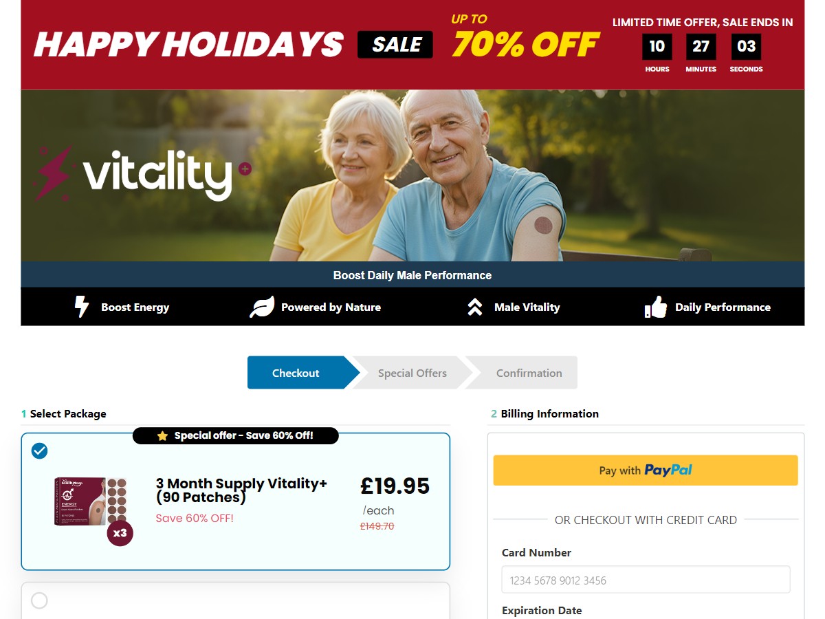 Vitality+ Patches ~ CTC $24.95 [UK]