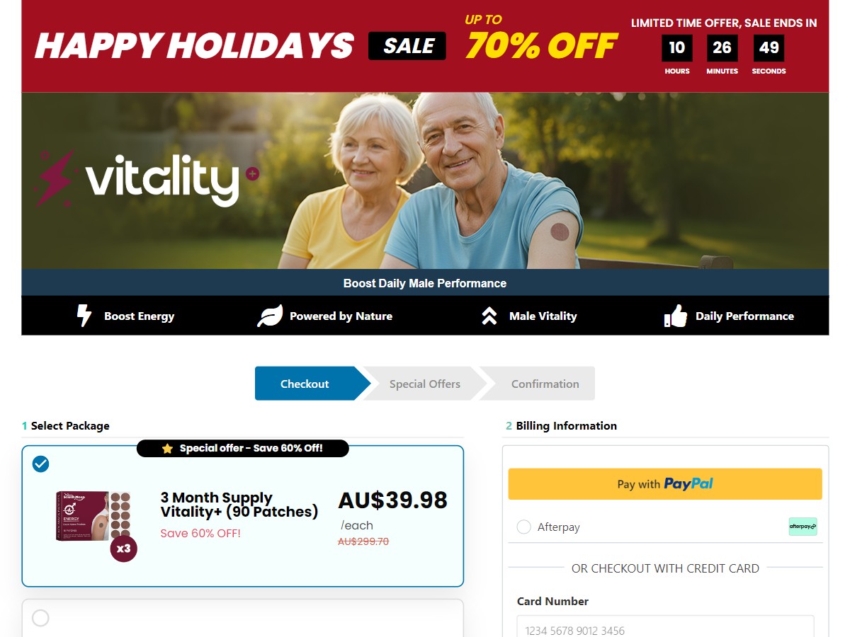 Vitality+ Patches ~ CTC A$49.95 [AU]