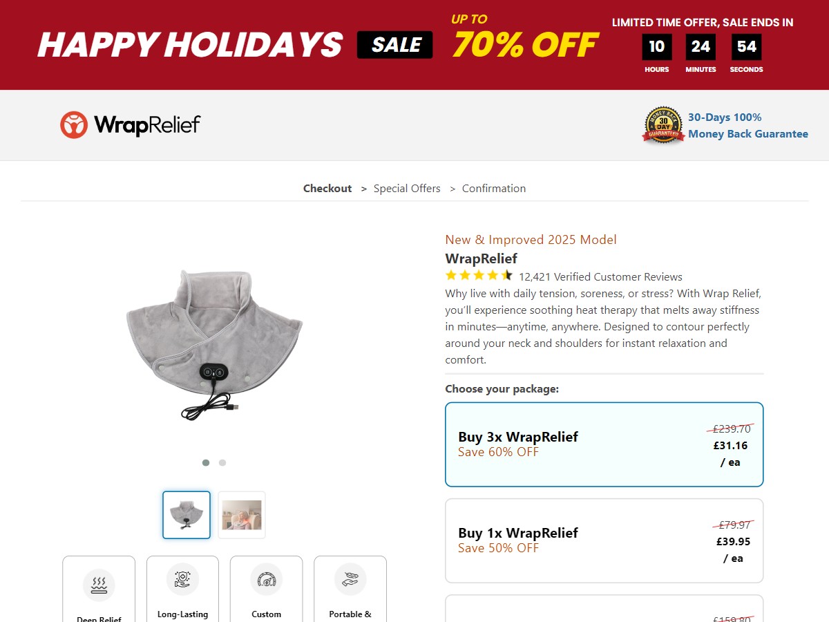 WrapRelief ~ CTC £39.95 [UK]