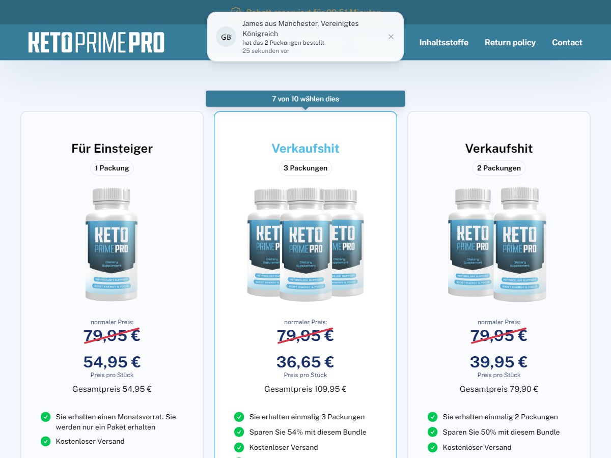 Keto Prime Pro ~ Low CTC - DTC [DE, AT]