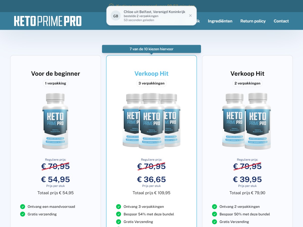 Keto Prime Pro ~ Dutch - Low CTC - DTC [BE]