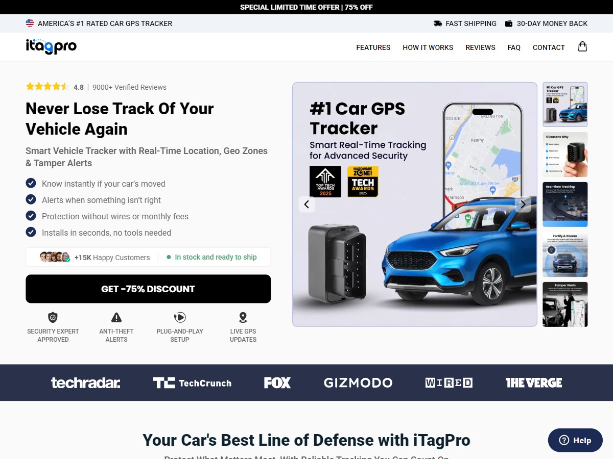 Car GPS Tracker iTagPro ~ CTC $99.99 [US, DE, CA, AU, UK, FR, IL, +232 More]