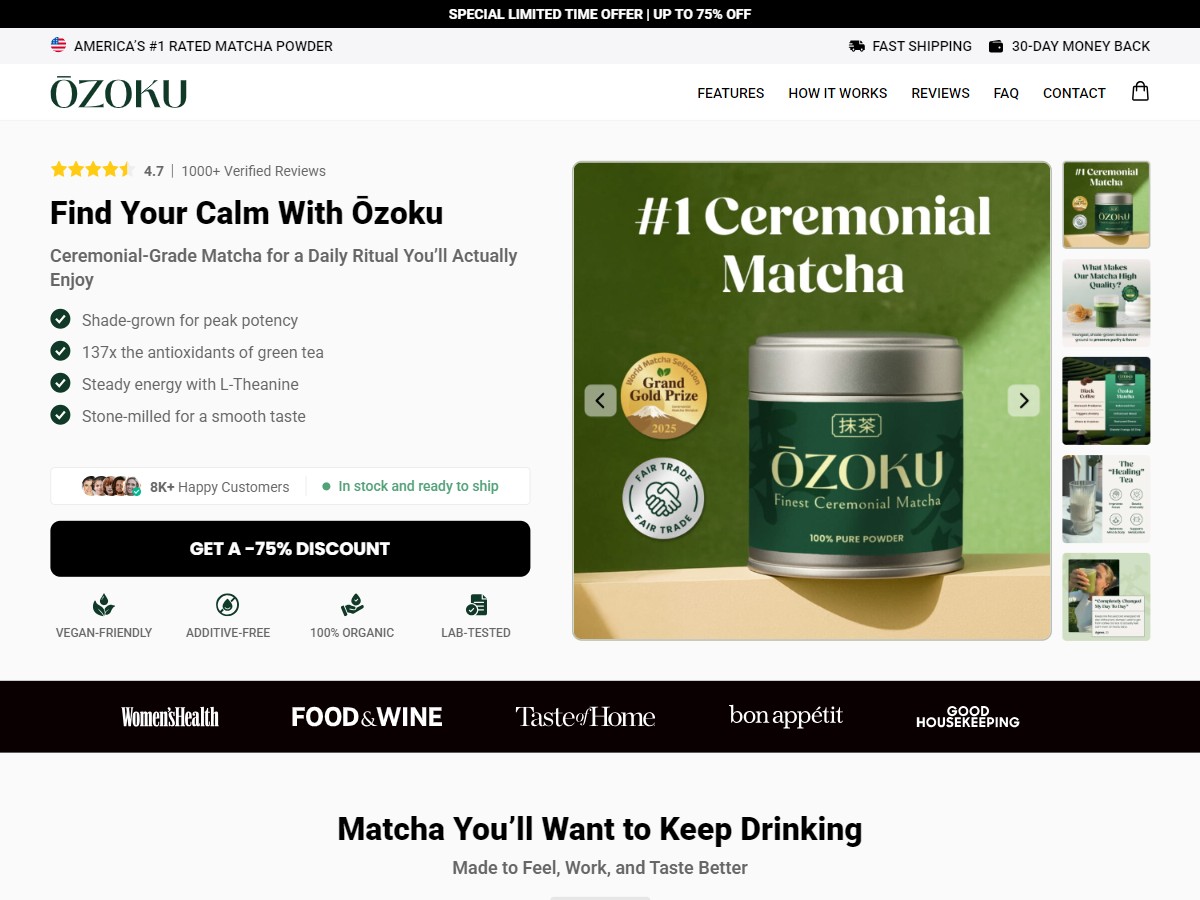 Ozoku Matcha ~ CTC $49.99 [US, DE, CA, AU, UK, FR, IL, +232 More]