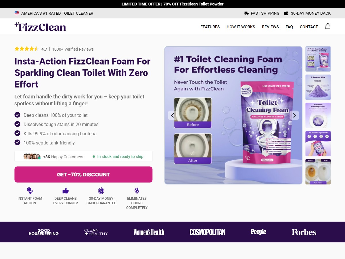 FizzClean Toilet Cleaning Foam ~ CTC $51.18