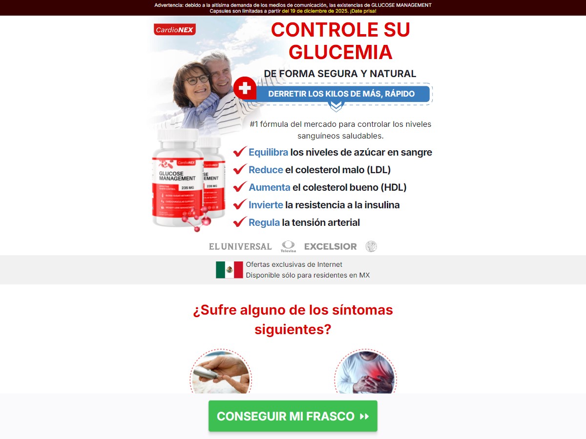 CardioNEX Glucose Management ~ Low CTC [MX]