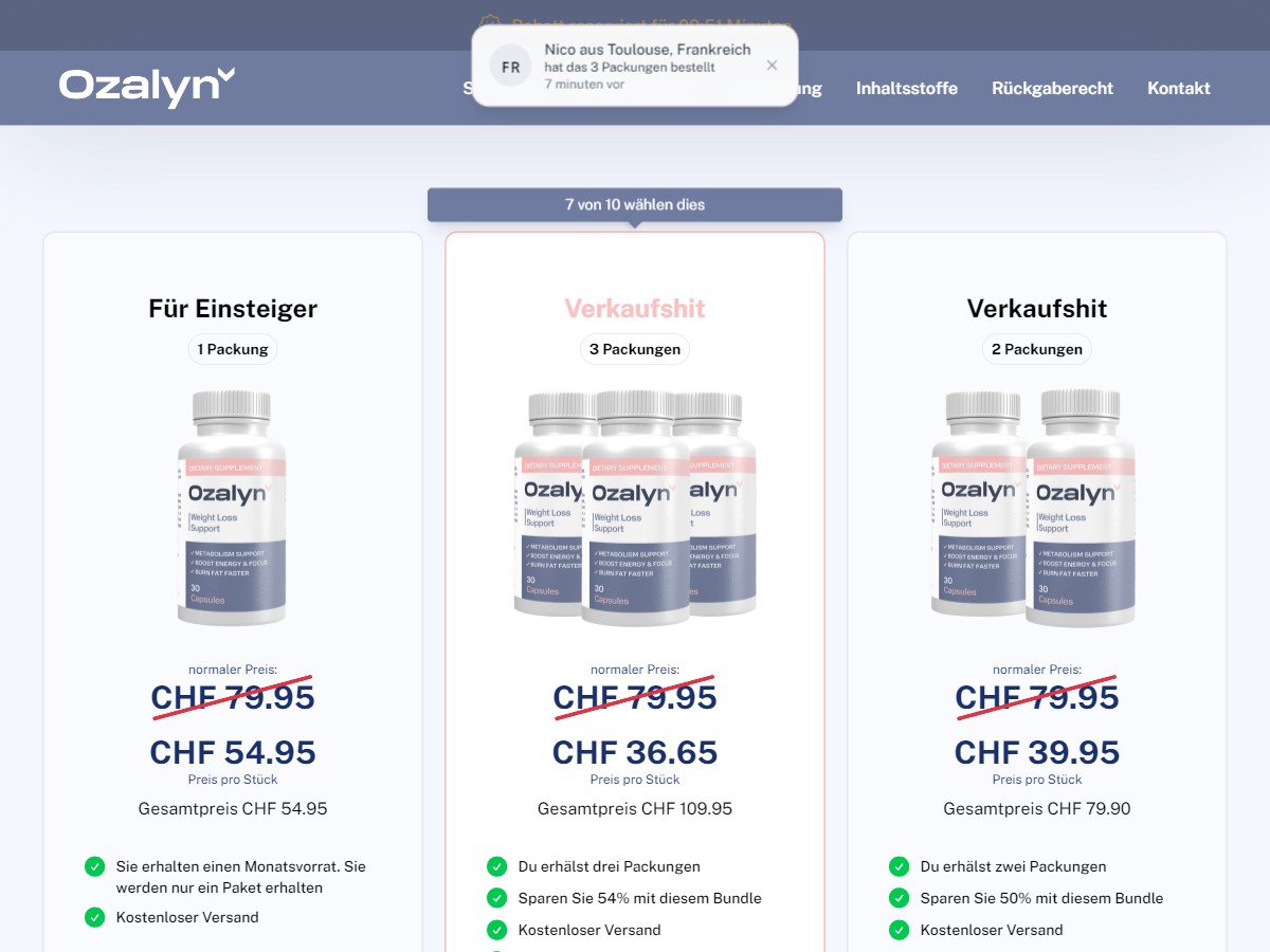 Ozalyn Diet ~ German - Low CTC - DTC [CH]