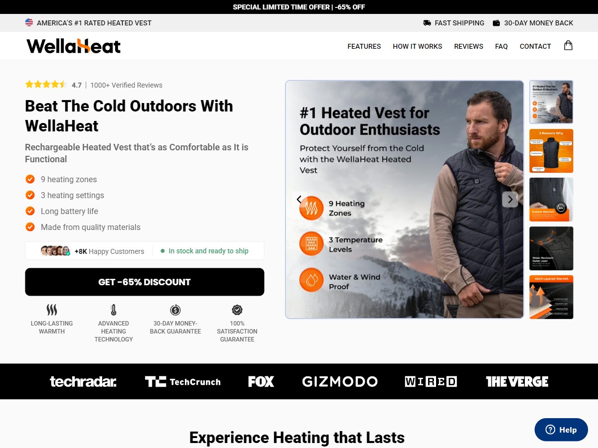 Image of WellaHeat Heated Vest ~ CTC $109.99