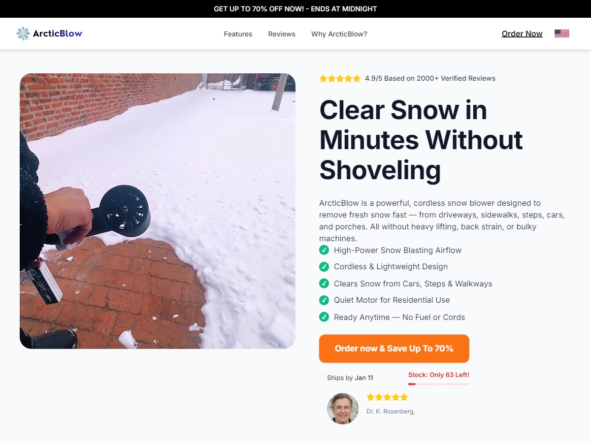 Image of ArcticBlow Cordless Snow BLow ~ CTC $119.95