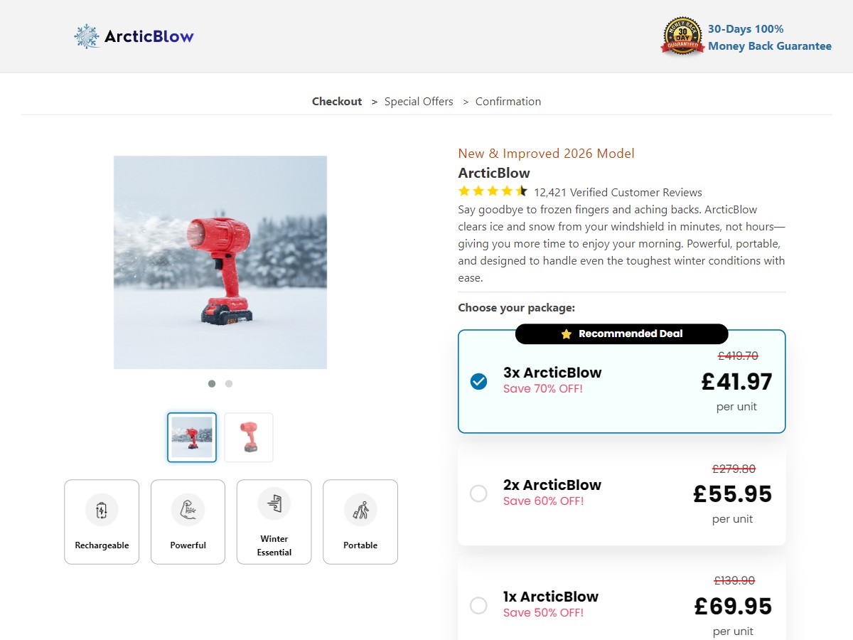 Image of ArcticBlow Cordless Snow BLow ~ CTC £119.95