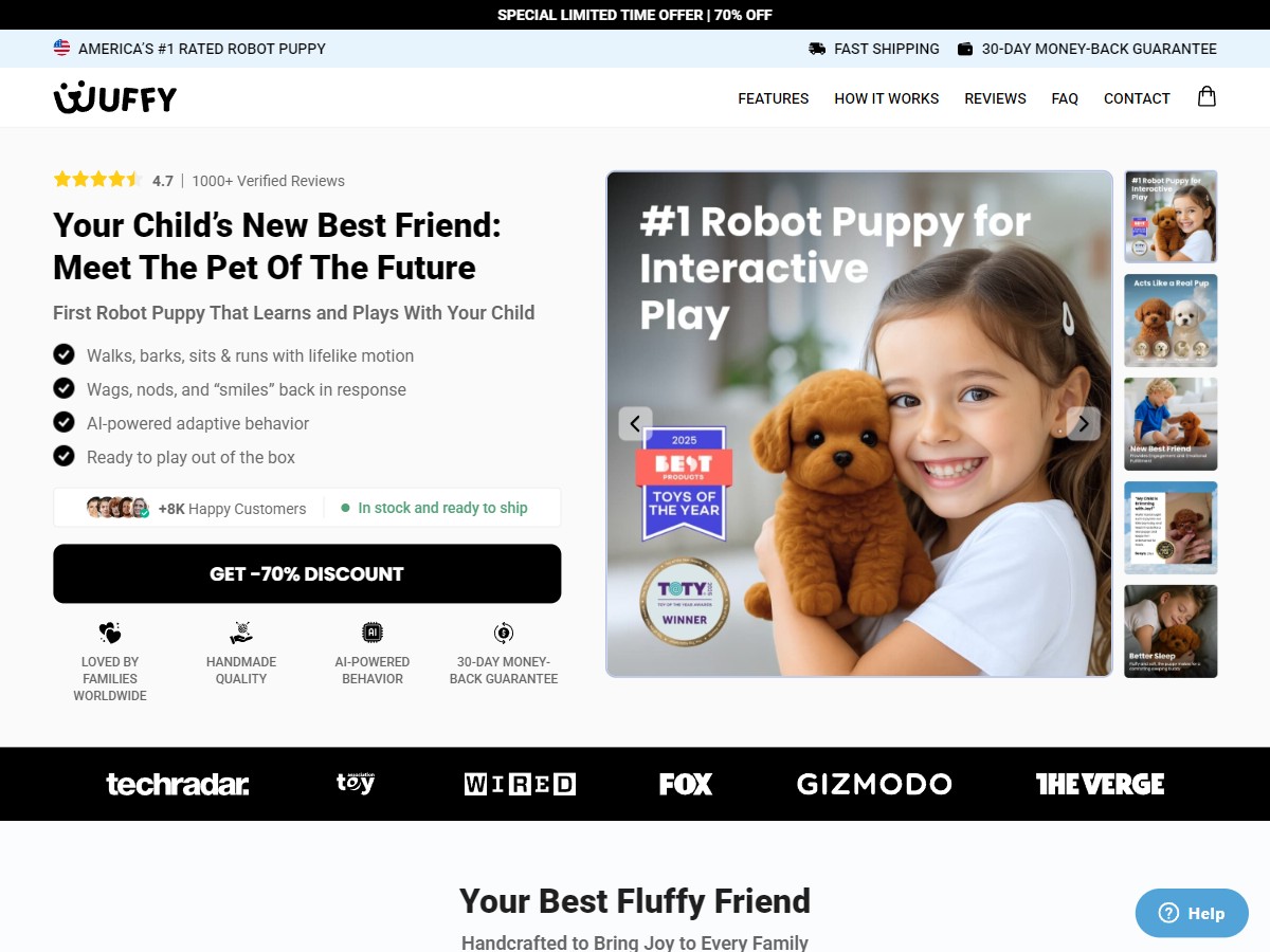 Wuffy Robot Puppy ~ CTC $29.99