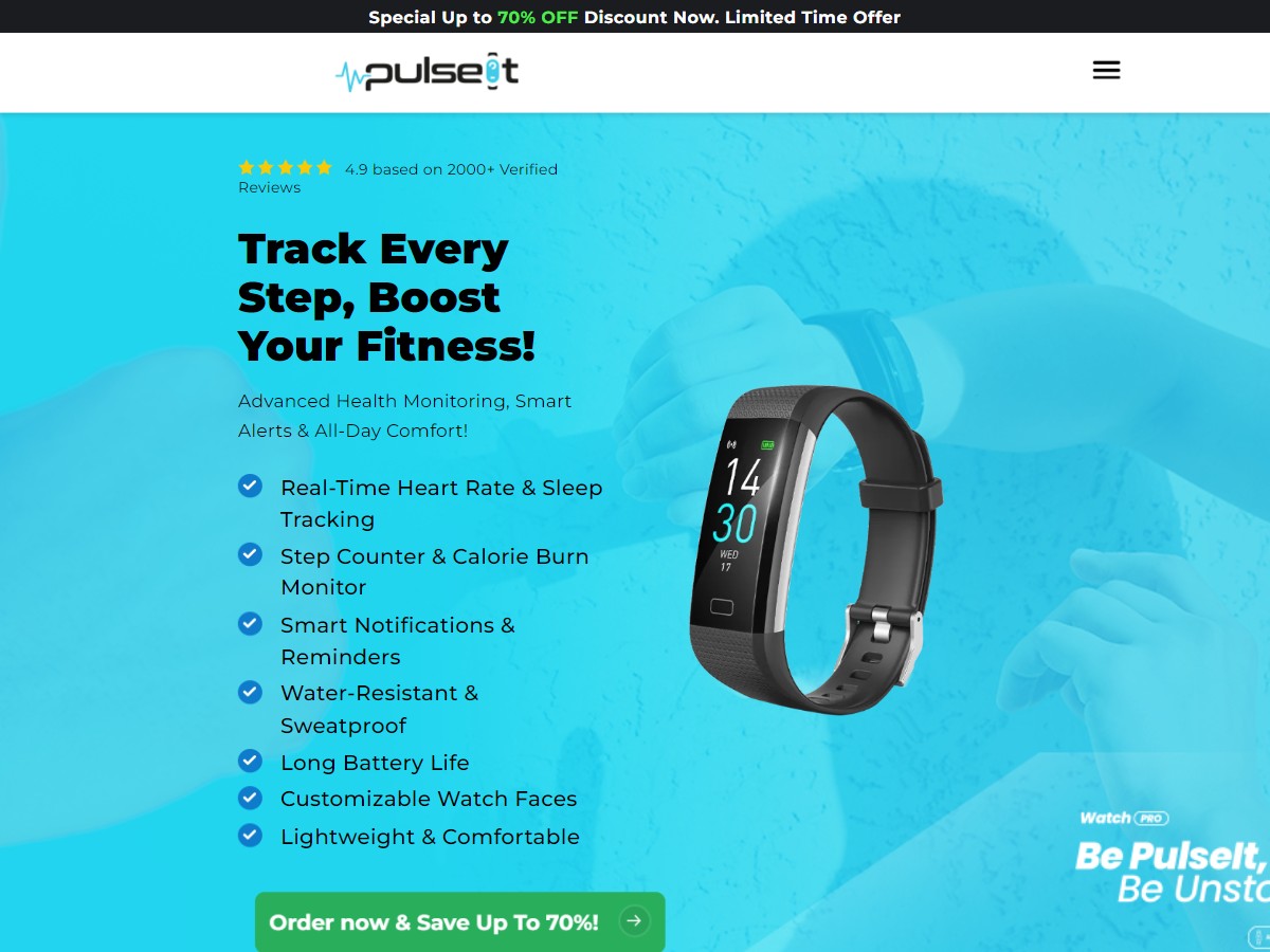 PulseIt Fitness Tracker ~ CTC £59.95 [UK]