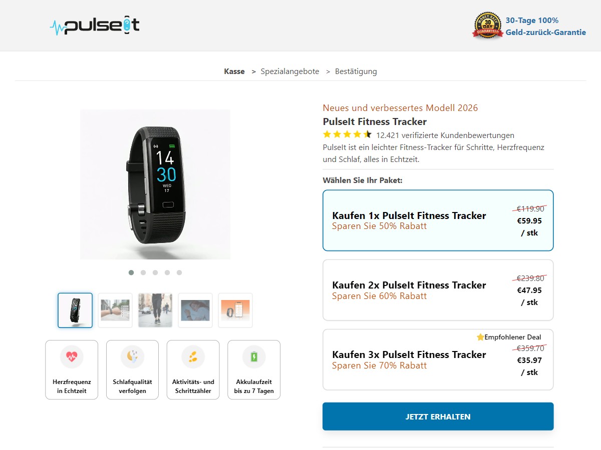 PulseIt Fitness Tracker ~ CTC €59,95 [DE, AT]