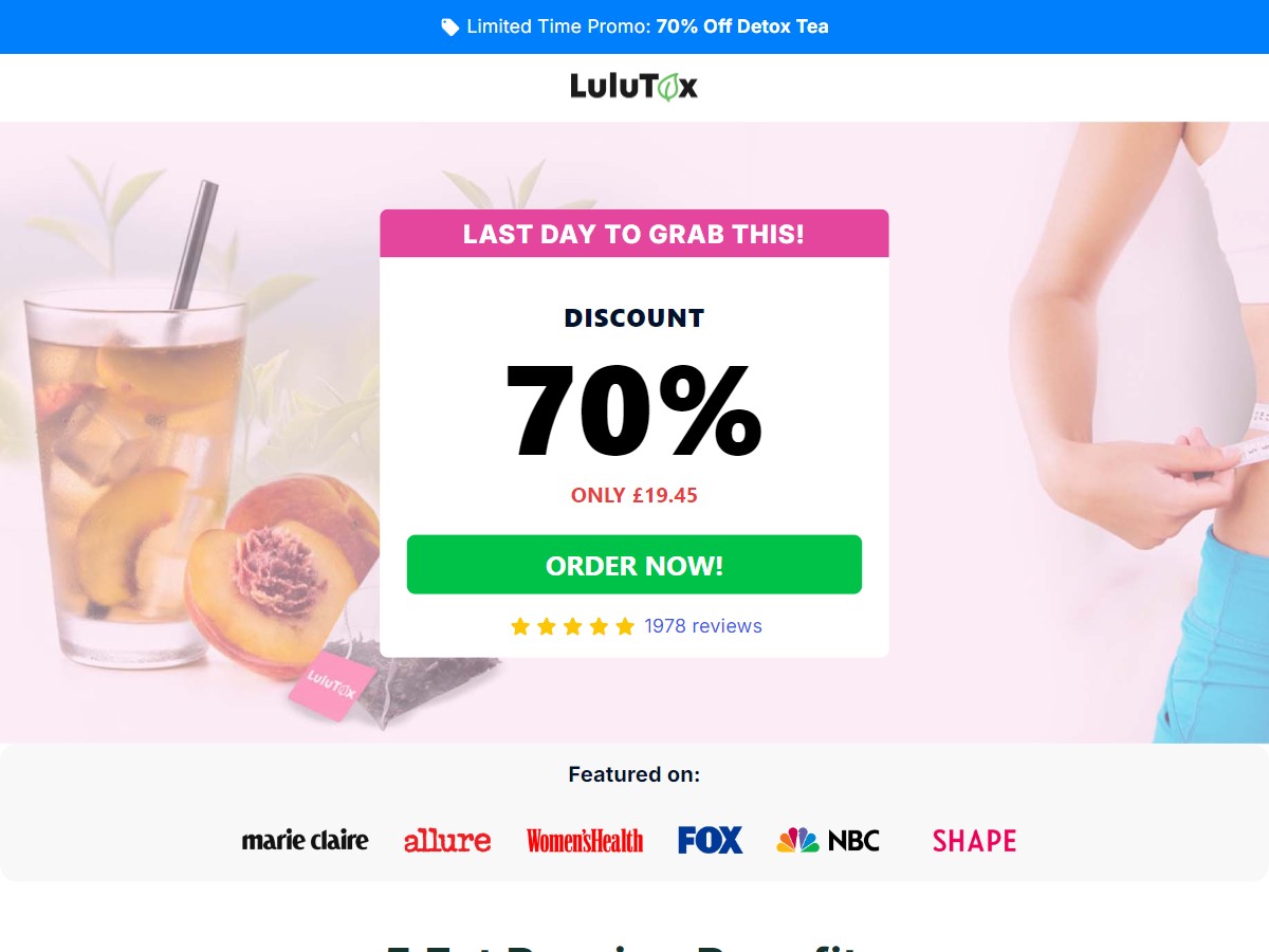 **HOT** Lulutox - Detox Tea - High CTC [US, DE, UK, FR, SE]