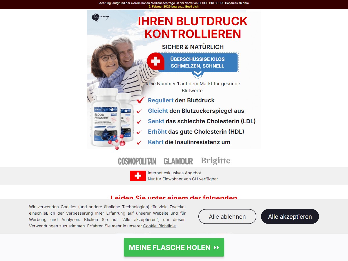 CardioX Blood Pressure ~ German [CH]