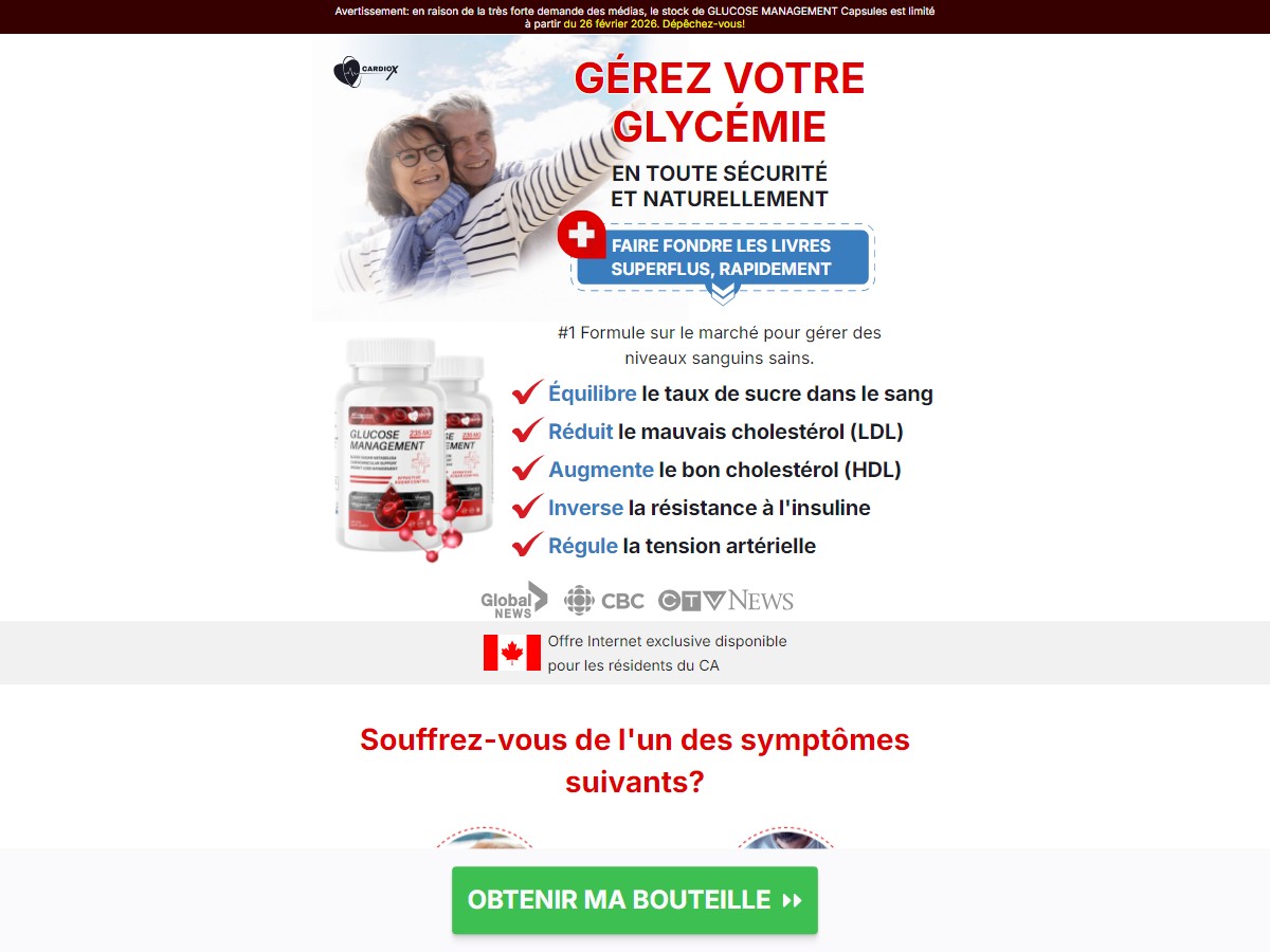 CardioX Glucose Management ~ French [CA]
