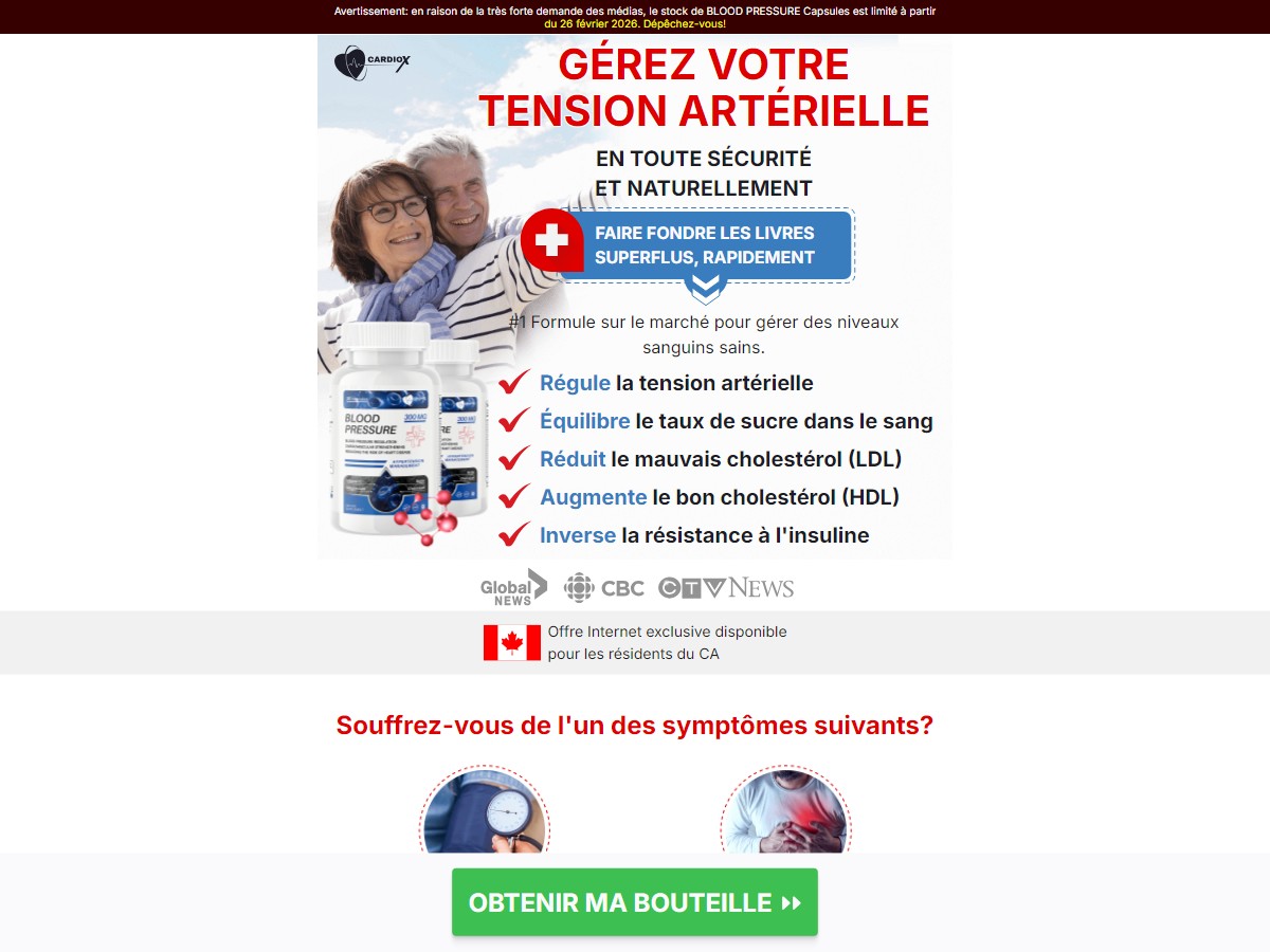 CardioX Blood Pressure ~ French [CA]