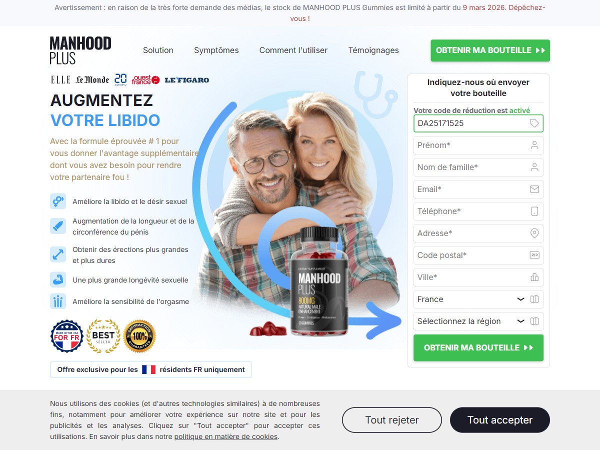 Manhood Plus Gummies ~ Low CTC [FR]