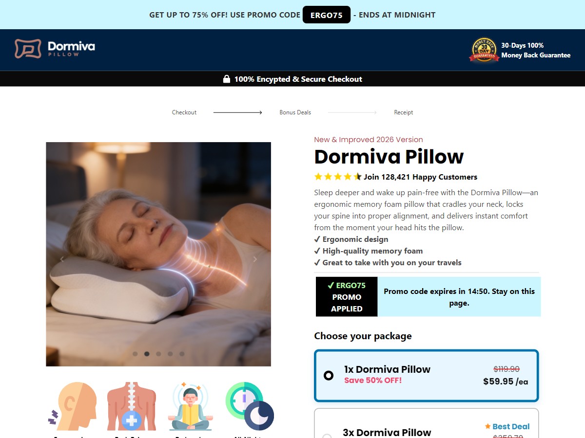 Dormiva Pillow ~ CTC $59.95 [US]